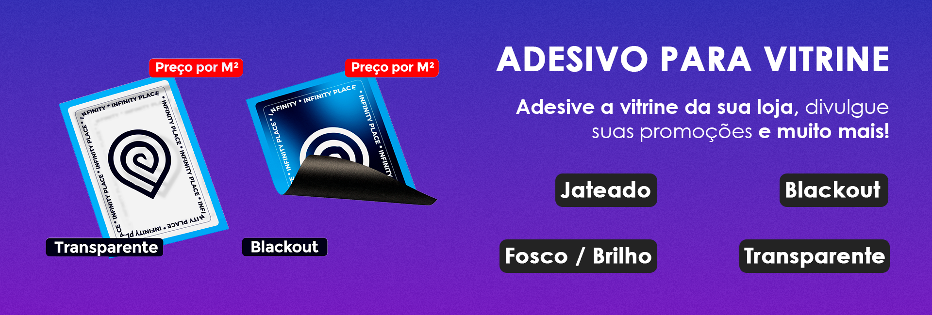 Adesivo para vitrines