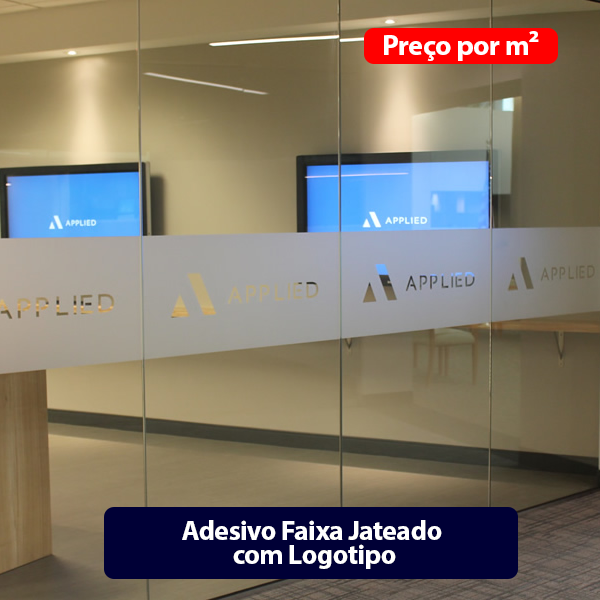 Adesivo Faixa  Jateado com  Logotipo