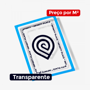 Adesivo em Vinil Transparente  Personalizado por M² - Impressão Colorida -  Brilho 