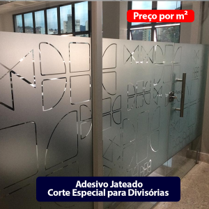 Adesivo Jateado  Cortes Especiais - Adesivo Vinil Preço por M² - Impressão Colorida  - Jateado 
