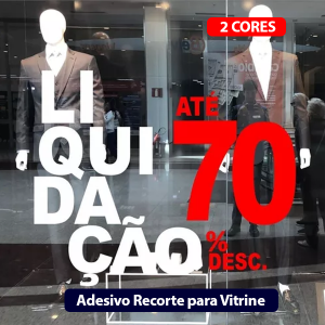 ADESIVO RECORTE PARA VITRINES - 2 CORES - Adesivo Vinil - Preço por cor - Impressão Colorida  - Recorte: Eletrônico em formato especial 
