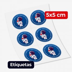 Etiqueta Personalizada - Tamanho 5x5 -Etiqueta adesivo Vinil Tamanho 5x5 -Impressão Colorida  -Corte Especial 