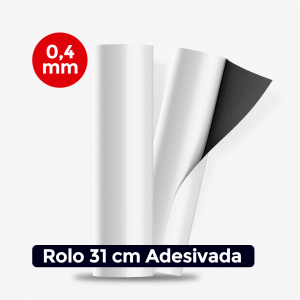 ROLO IMÃ MANTA MAGNÉTICA ADESIVADA 0,4MM  5m x 31 cm / 10m x 31 / 20m x 31    